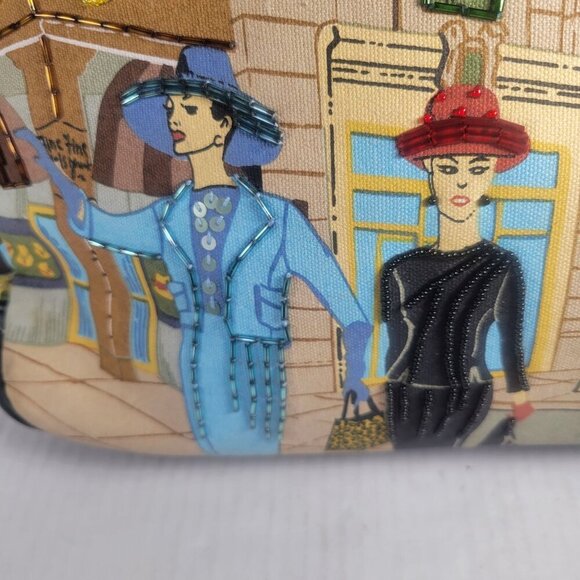 Frankie & Johnnie Women Embellished LA City Scene Tote Bag - Picture 2 of 15